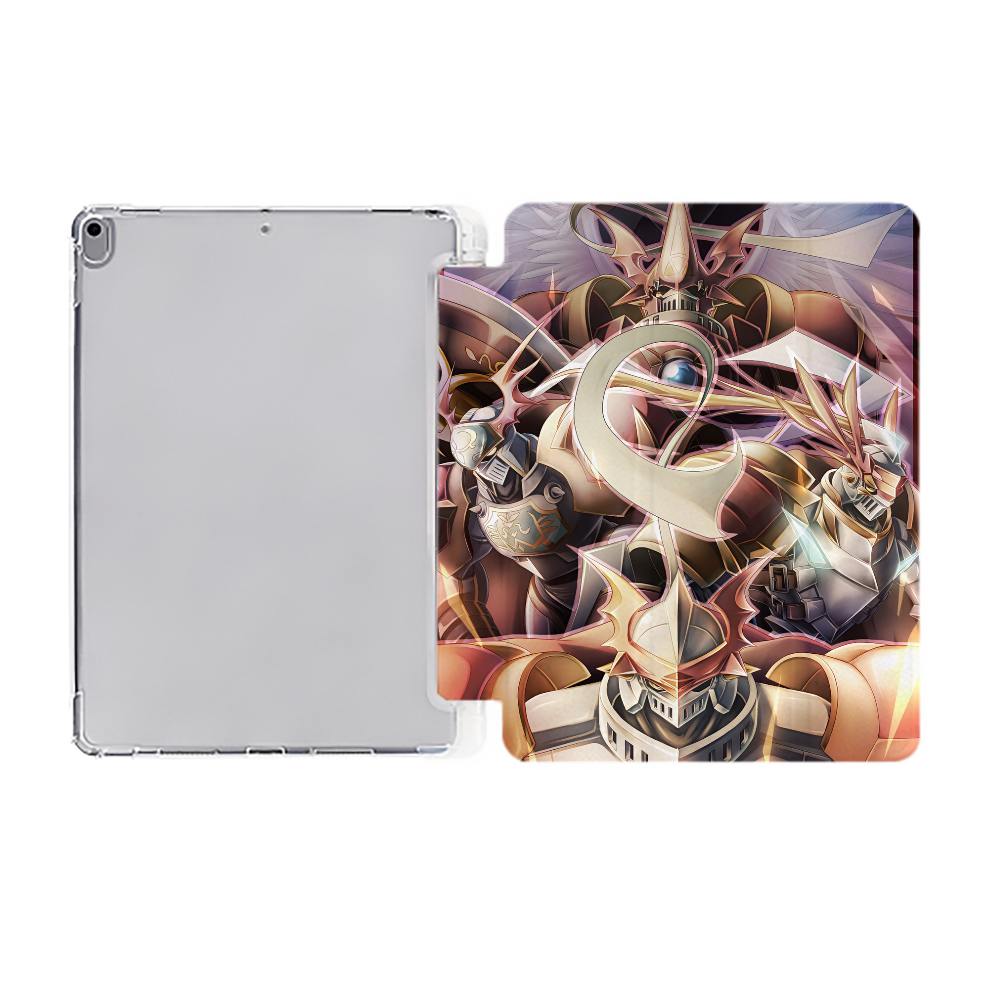 （画像用） Digimon デジタルモンスター/デジモン IPad ケース ペン収納付き 三つ折りスタンド PUレザー×シリコン 対応機種9.5/10.5/10.9インチ